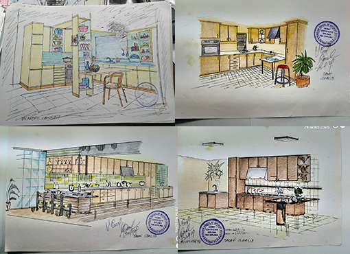 A continuation of drafting one, focusing on drawing interior space - Isometric and Axonometric views. One point perspective views & Two point prespective views